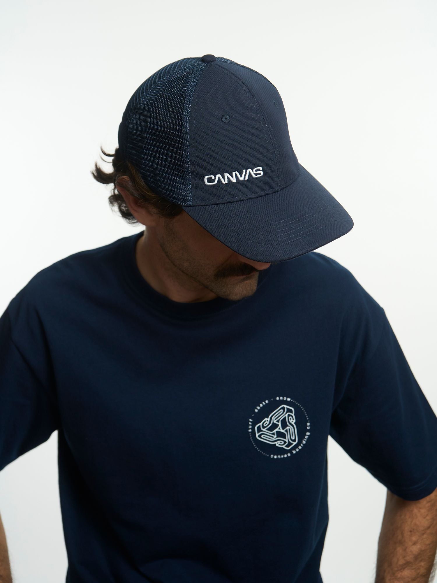 SIDE LOGO MESH CAP - Azul