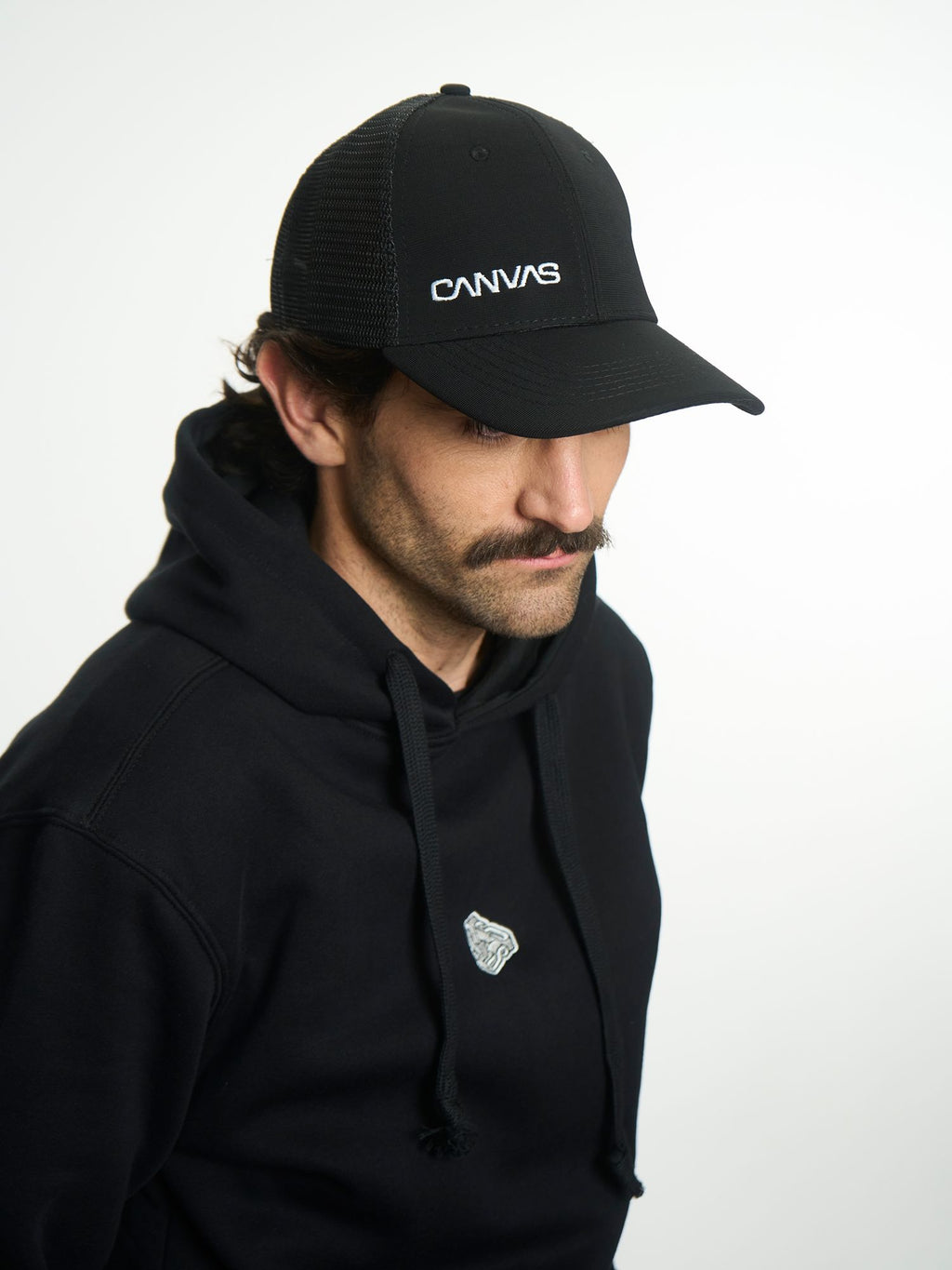SIDE LOGO MESH CAP - Negro