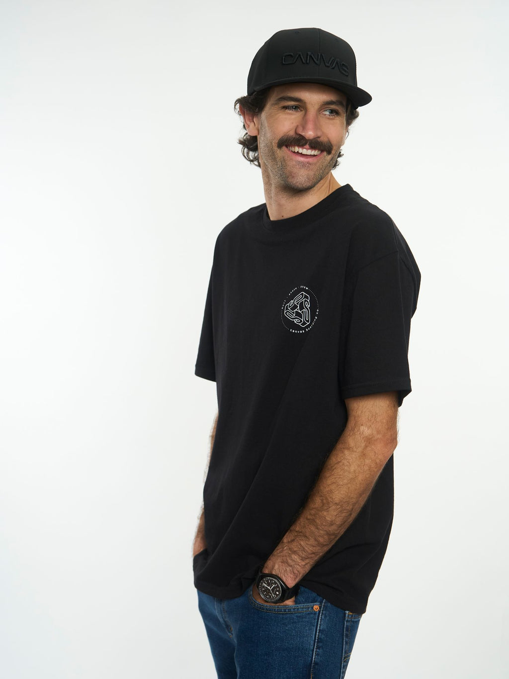 3D LOGO FLAT CAP - Negro