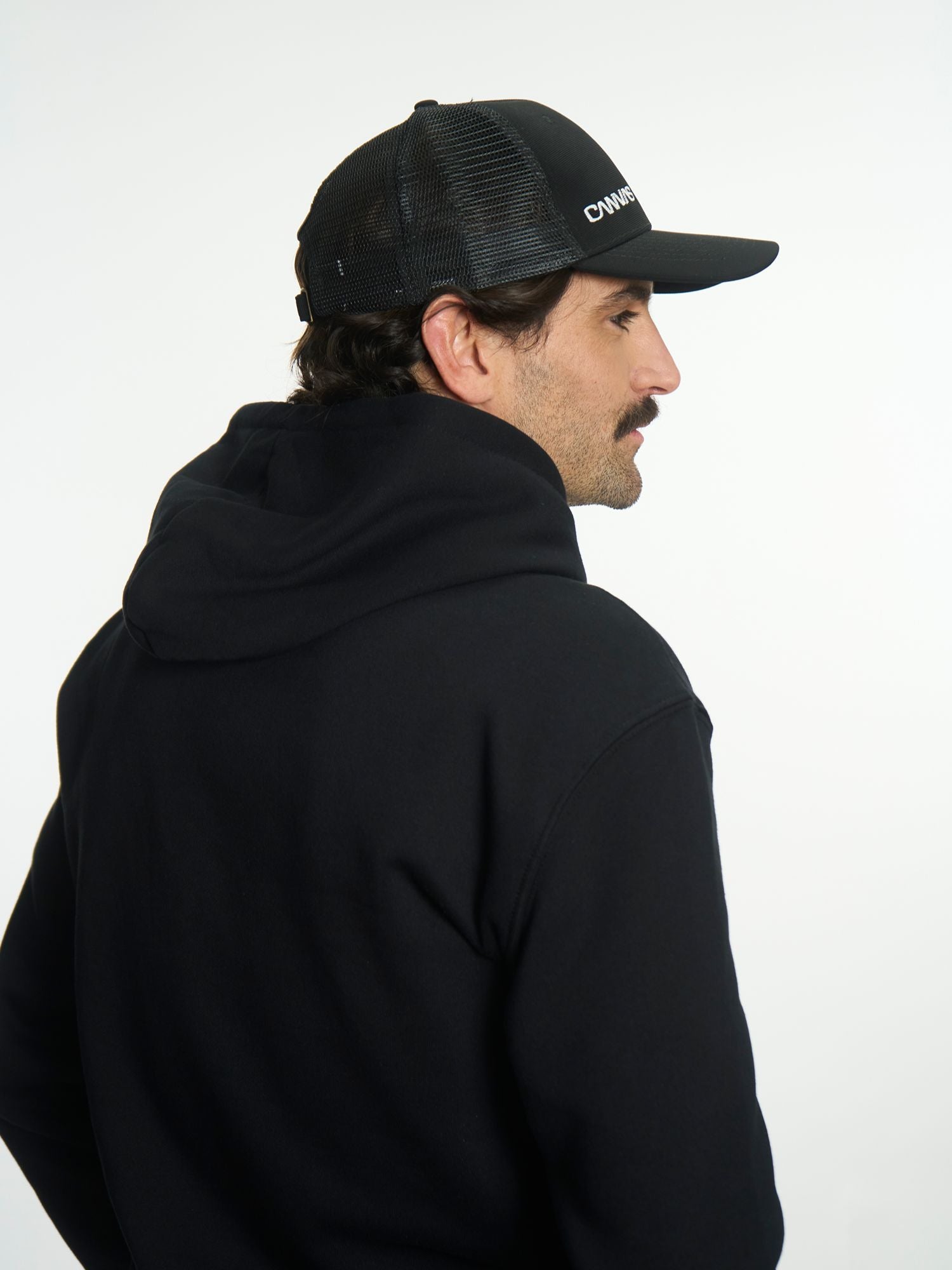 SIDE LOGO MESH CAP - Negro